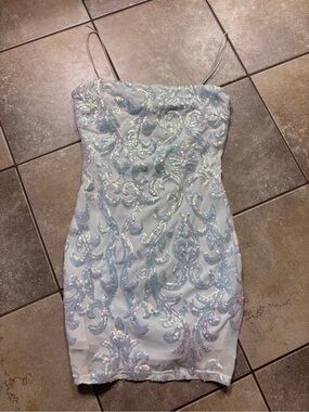 blue and green homecoming dresses Berylove Women Green Homecoming Dress with Sequins Halter Appliqued Tulle Corset A Line Short Prom Dress, Green / US22W main image 1